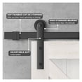 thumbnail image 3 of I-Shaped 4-9.6FT Bypass Sliding Barn Door Hardware, Track Bent Hanger System ,Long Lasting, 3 of 6