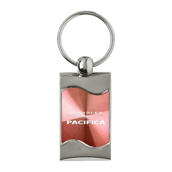Chrysler Pacifica Rectangular Wave Key Ring (Pink)