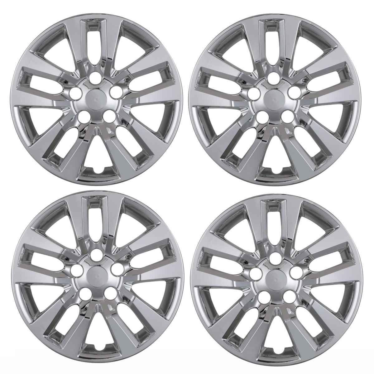 16" Set of 4 Hubcaps Wheel Rims Cover Fit for 2013-2018 Nissan Altima Sedan Compatible with Steel Wheels Snap on Installation(16-inch,Chrome)