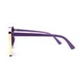 thumbnail image 4 of Womens Geometric Flat Top Racer Fashion Sunglasses Purple Mirror, 4 of 4
