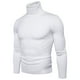 thumbnail image 3 of Suéter de cuello alto ajustado de color sólido para hombre, suéter de gran tamaño, camisa básica de cuello alto informal de moda, 3 of 6