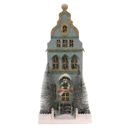 Nlc Christmas Gift Cody Foster MINT TOWNHOUSE Paper Mache Putz House Dutch Christmas NYC Hou-253 ()