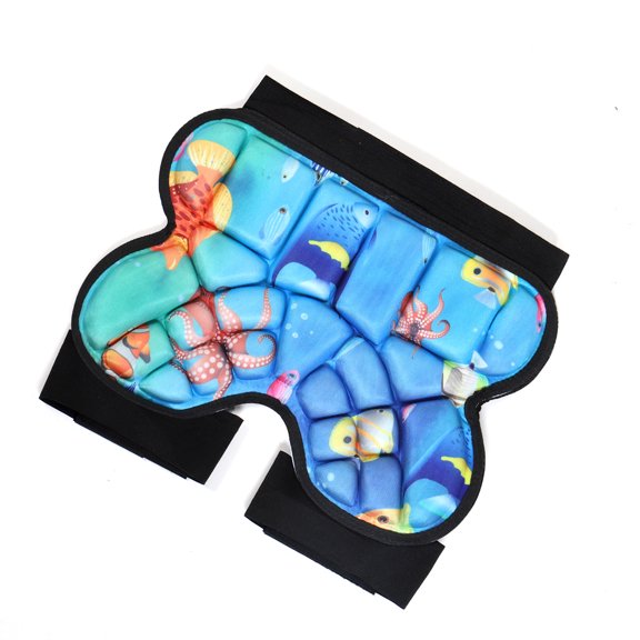 Eigraketly Almohadilla de cadera para niños, patineta de esponja gruesa, equipo deportivo transpirable ajustable, rodilleras, herramientas de protección patinar Azul Eigraketly OD022047-01