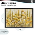 thumbnail image 4 of Stupell Industries Traditional Yellow Field of Poppies Black Floating Frame Canvas Art, 25 x 17, by Silvia Vassileva, 4 of 8