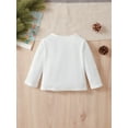 thumbnail image 5 of Kucnuzki 18 Months Baby Boy Winter Tops Baby Boy Coats 24 Months Long Sleeve Santa Prints Pull-Over Swetshirt White, 5 of 5