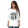 thumbnail image 3 of Cat Loving Introverts Funny Party Women Plus Size Long Sleeve Graphic Tee Brisco Brands 2X, 3 of 5