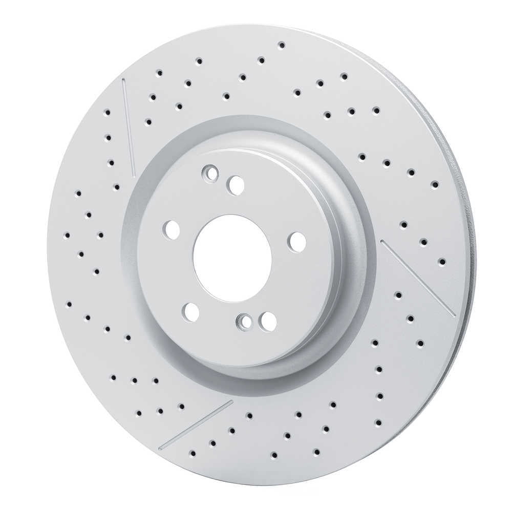 Dynamic Friction Company 634-63179 DFC Geospec Coated Rotor - Drilled And Slotted