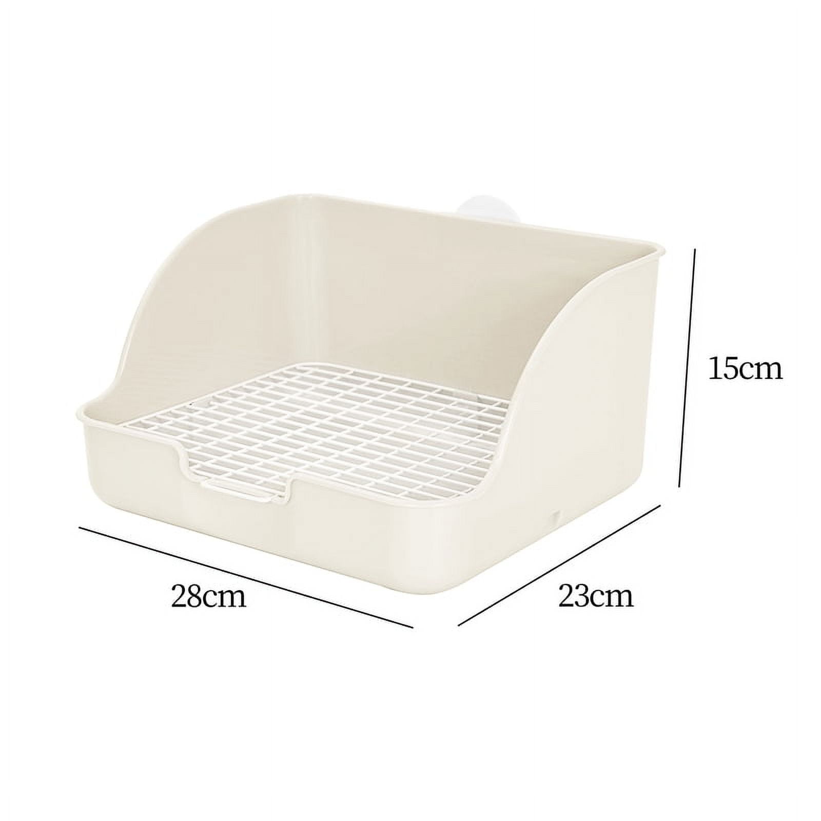 PP Plastic Rabbit Litter Box Rectangular Pet Toilet Chinchillas Bunny Potty Trainer Corner Small Animal Litter Pee Pan