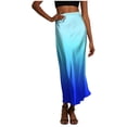 thumbnail image 3 of TaTaai Women's Satin Elastic Waist Maxi Skirt with Drawstring, Solid Color, and Flowy Ankle-Length Silhouette Gift, 3 of 7