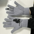 thumbnail image 4 of 1 Pair Winter Gloves Touch Screen Elastic Bird Print Knitted All Fingers Keep Warm Anti-pilling Cat Pattern Ridding Gloves for Skiing, 4 of 10