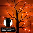 thumbnail image 5 of TETOU 2pcs-24inch Halloween Lighted Birches Tree,Total 24 LED Battery Operated Artificial Black Spooky Tree with Timer Hallowe'en Decoration for Fall Home,Bedroom,Office,Wedding,Indoor Party-Orange, 5 of 6