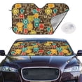 thumbnail image 2 of Haiem Robot and Monsters Car Windshield Sun Shade - Blocks UV Rays Sun Visor Protector, Sunshade to Keep Your Vehicle Cool, Universal Fit SUV Van Sedan-Small, 2 of 7