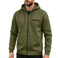 thumbnail image 7 of yillto Men Zip up Hoodie Sweatshirt Coat with Zipper Pocket Long Sleeve Loose Drawstring Jackets, 7 of 7