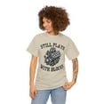 thumbnail image 3 of Still plays with blocks-Novelty Funny Christmas gift-Unisex Cotton Tee, 3 of 4
