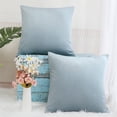 thumbnail image 4 of PiccoCasa 18"x18" Euro Velvet Throw Pillow Covers Pack of 2, Pale Blue, 4 of 8