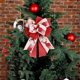 thumbnail image 1 of pstuiky Adorno navideño de lazo para ambiente festivo, material de poliéster, accesorios navideños, 1 of 6