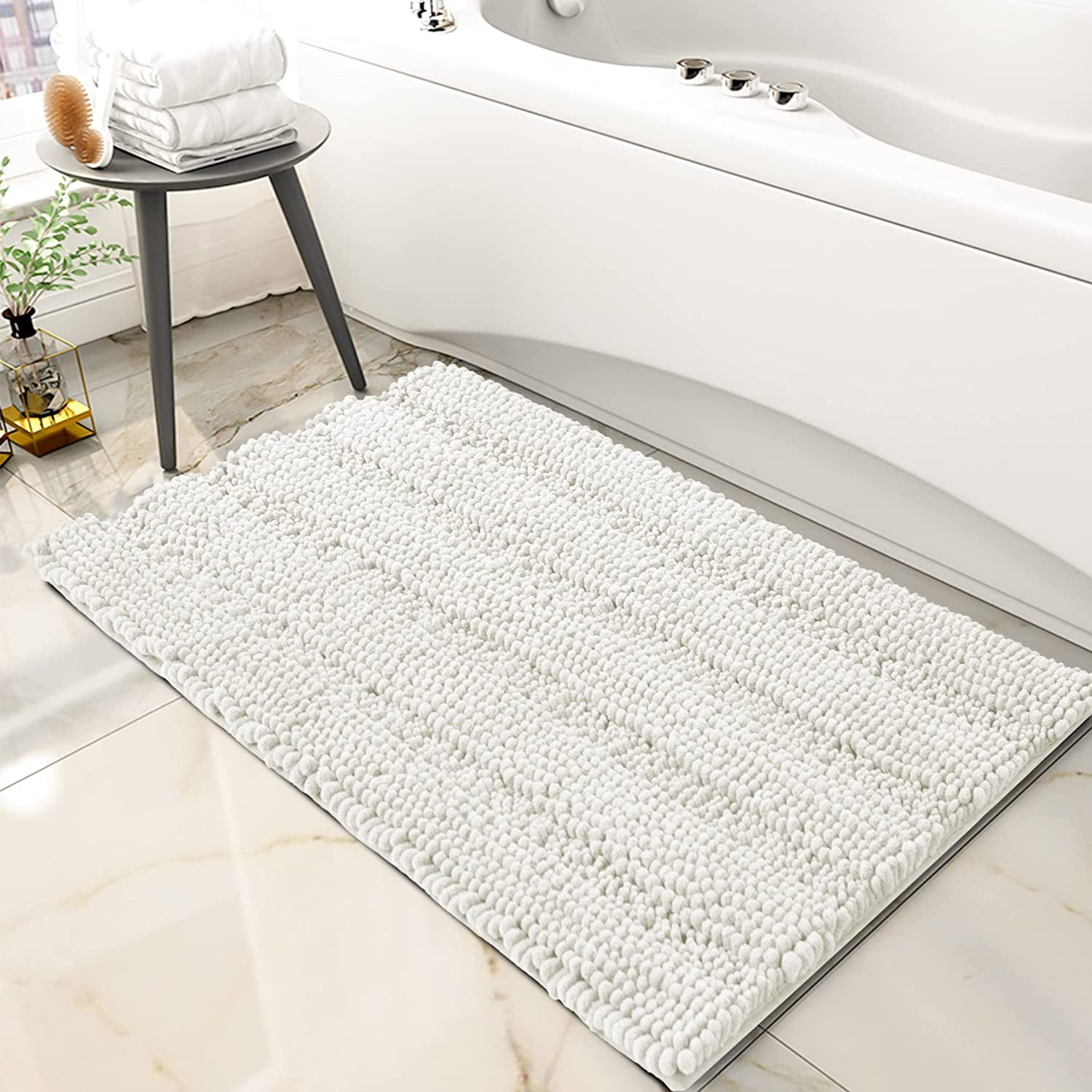 Lavish Home Memory Foam Striped Extra Long Bath Mat - Taupe - 24x60, 1 unit  - Dillons Food Stores