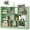 Green, variant on Costway 3-tier Open Bookcase 8-Cube Bookshelf Storage Display Cabinet French Oak Grey