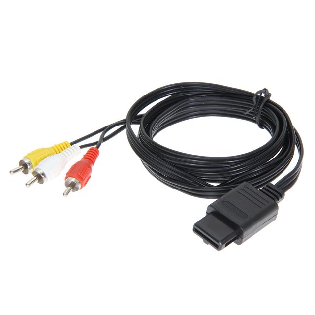 Cable de vídeo de juego RCA de TV AV de 1,8 m y 6 pies para Snes Nintendo 64 N64 Ndcxsfigh Nuevos Originales