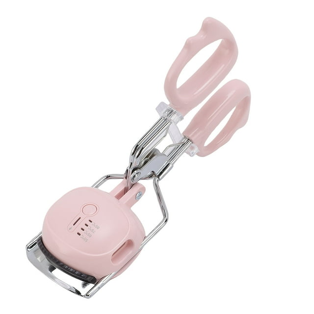 Electric Lash Curler Fast Heat Up Heated Eyelash Curler, 4 Temperature Settings Memory Function, Easy Press Handle Design, Long Lasting ABS Material, Lithium Ion Battery 230mAh,