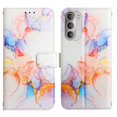 thumbnail image 2 of Allytech Moto G51 5G Case Wallet,Stylish Marble Folding Kickstand Full Body Protection Shockproof Cards Pocket Wrist Strap Wallet Cover for Motorola Moto G51 5G - White Marble, 2 of 7