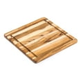 thumbnail image 3 of TeakHaus Edge Grain Cutting/Serving Board + Juice Canal (Square) | 11.75 x 11.75 x 0.5, 3 of 5