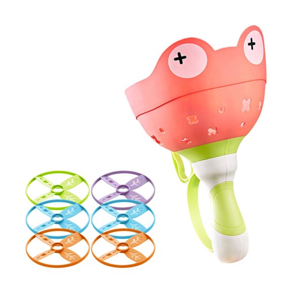 Fly Catcher Toys with 6 Flying Discs, Outdoor Toys for Kids Ages 4-8, Outside Toys for Boys Girls 4-8, Flying Disc Toy Toddler Outdoor Games for Kids