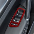 thumbnail image 4 of Real Bright Soft Car Interior Carbon Fiber Sticker Decoration4Pcs Red Carbon Fiber Window Control Cover For VW Golf 7 GTI MK7 2013-2017Auto Car Protection Interior Accessories, 4 of 8