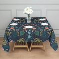 thumbnail image 3 of Pioneer Flower Floral Print Pattern Square Tablecloth,Waterproof Square Table Cover,Wipeable Spillproof Washable Table Cover for Home Kitchen Party Decor 42"X42"(107x107cm), 3 of 6