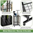 thumbnail image 3 of Gardening tool organizer rack, courtyard tool tower rack for garage organization and storage, can accommodate up to 35 long-handled tools/rakes/brooms, heavy duty steel gardening tool rack, suitable, 3 of 4