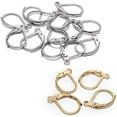 thumbnail image 3 of 120Pcs Lever Back Ear Wires, Hypoallergenic Leverback Earwire Earring Hooks Open Loop for Jewelry Making Findings, 60 Gold and 60 Silver, 3 of 5