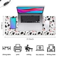 thumbnail image 5 of Long Mouse Pads for Desk,White Cow Moo Spot Pattern Desk Mats on Top Of Desks, Desk Mouse Pad Extra Large with 3mm Non-Slip Base and Stitched Edge for Gaming,Office,Work,Home 31.5"x11.8", 5 of 6
