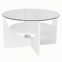 U Shaped Coffee Table in White by LumiSource for a Well-Rounded Living Space
