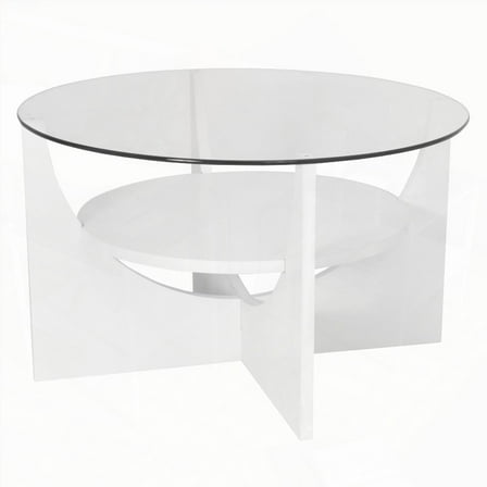 U Shaped Coffee Table in White by LumiSource for a Well-Rounded Living Space