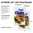 thumbnail image 2 of Fried Clams (2-PACK) 24" x 36" Vinyl Decals | Sign Insert Peel & Stick Decals Stickers Window Signs, 2 of 2