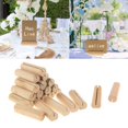 thumbnail image 2 of 240Pcs Wood Pile Name Place Card Photo Holders Stump Table Number Clip Stand Wedding Party Dinner Table Decor with Card, 2 of 6