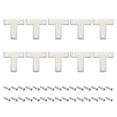 thumbnail image 1 of Soporte en T Unique Bargains 40x40x1mm Acero Inoxidable Placas de Reparación Plateado 16uds, 1 of 6
