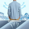 thumbnail image 5 of liyiyiyia Mens Long Sleeve Button up Shirt for Travel Casual Work Tops Fishing Safari Convertible Shirts, 5 of 9