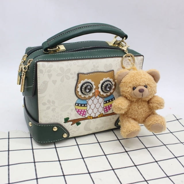 Llavero con forma de oso de peluche rizado de dibujos animados, colgante para bolso, carcasa creativa para teléfono móvil, accesorios de joyería, muñeca
