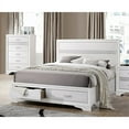 thumbnail image 4 of BOWERY HILL Queen Storage Panel Bed Frame in White and Rhinestone, 4 of 4