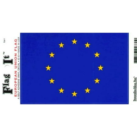 - European Union Flag Decal For Auto, Truck Or Boat - 3.25