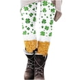 thumbnail image 5 of lcziwo Today Sales, St Patricks Day Running Leggings for Women Casual High Waisted Tummy Control Yoga Pants Novelty Shamrock Clover Print Soft Stretchy Tights Gold S, 5 of 8