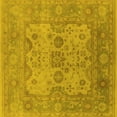 thumbnail image 1 of Ahgly Company Indoor Square Oriental Yellow Industrial Area Rugs, 3' Square, 1 of 4