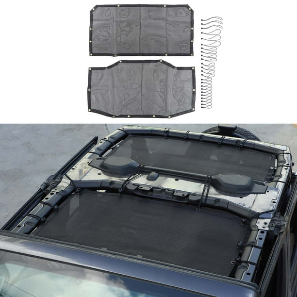 CheroCar Sunroof Sunshade Mesh Bikini Top for Jeep Wrangler JL