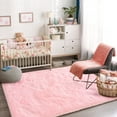 thumbnail image 7 of H HOMORE Cute Fluffy Shaggy Pink Area Rug, 4' x 5.9', Super Soft and Easy to Clean, 7 of 7