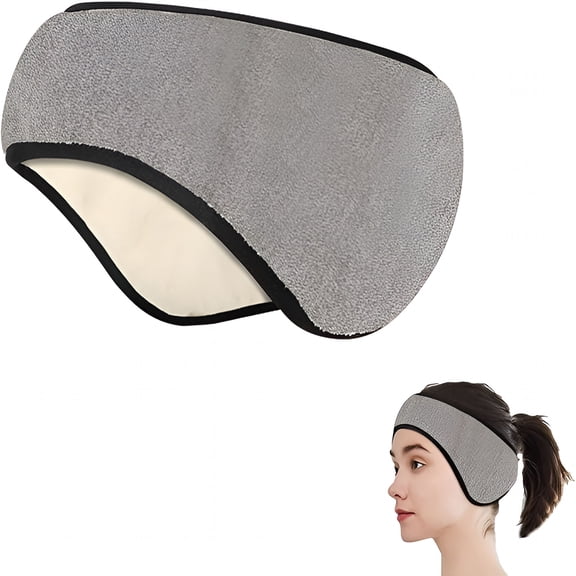 TELOLY Soundproof Sleep Earmuff Headband, Sleeping Noise Cancelling Ear Wrap Ear Muffs Winter Sleep Mask for Men Women