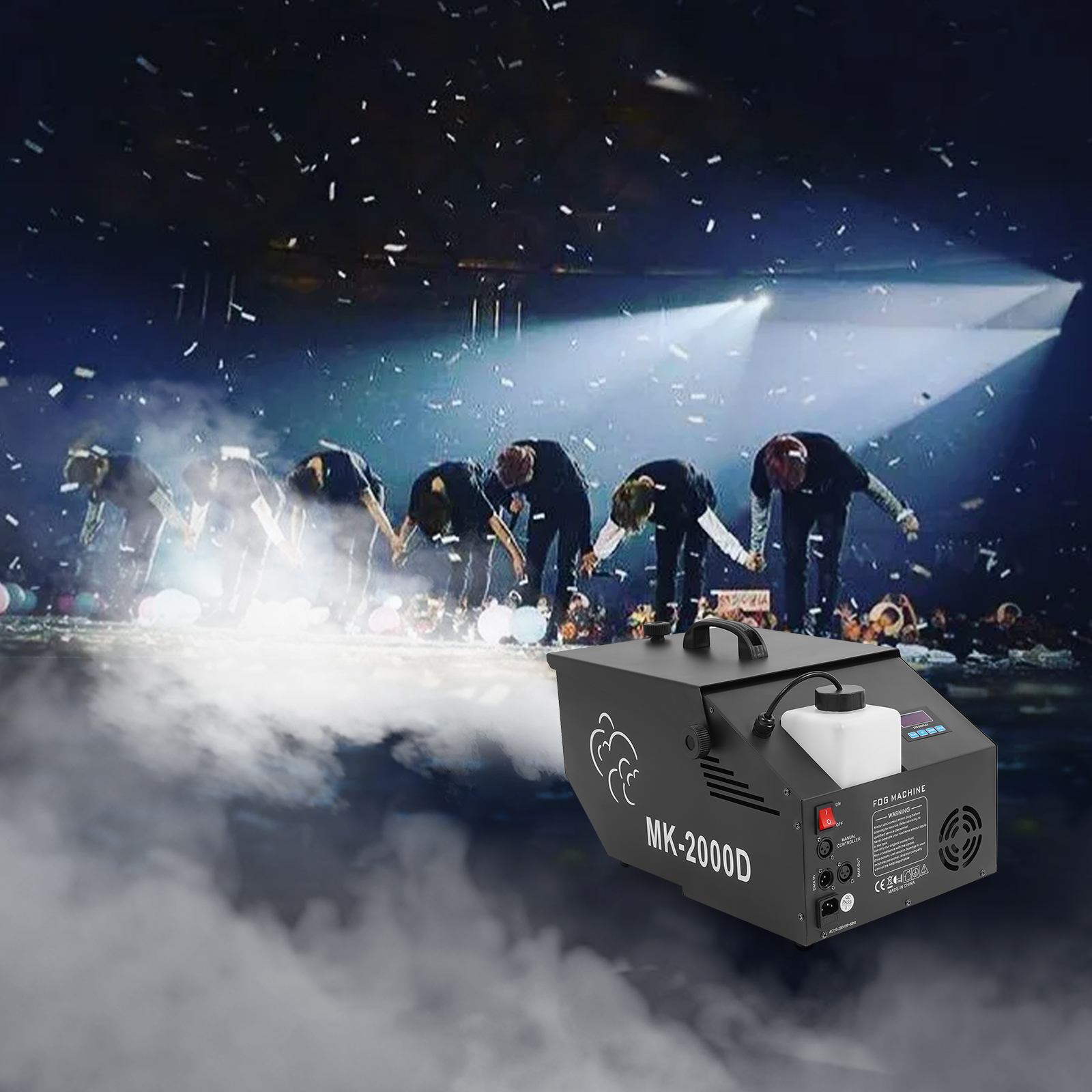 Low-Lying Fog Machine Wedding Stage Smoke Effect DMX Dry Ice Fogger 860-1076ft² for Stage Performances