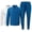Blue, variant on Babcutegg Mens Outfit Set 3-Piece Full Zip Lapel Jacket & Stand Collar Top & Jogger Pants Athletic Casual Clothes Black Size S