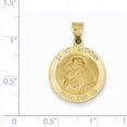 thumbnail image 3 of 14k Yellow Gold Saint Anthony Medal Hollow Pendant Charm, 3 of 4