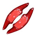 thumbnail image 1 of Lenkra para palanca de cambios DS para Mazda CX-30 2020-22 para Mazda 3 fibra de carbono rojo, 1 of 3